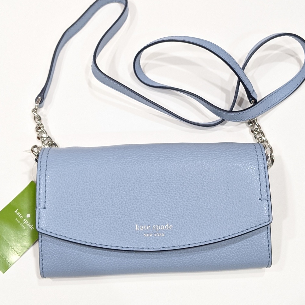NEW Kate Spade Light Blue Crossbody Purse/Wallet
